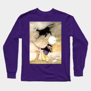 The Cat and the Fiddle - Arthur Rackham Long Sleeve T-Shirt